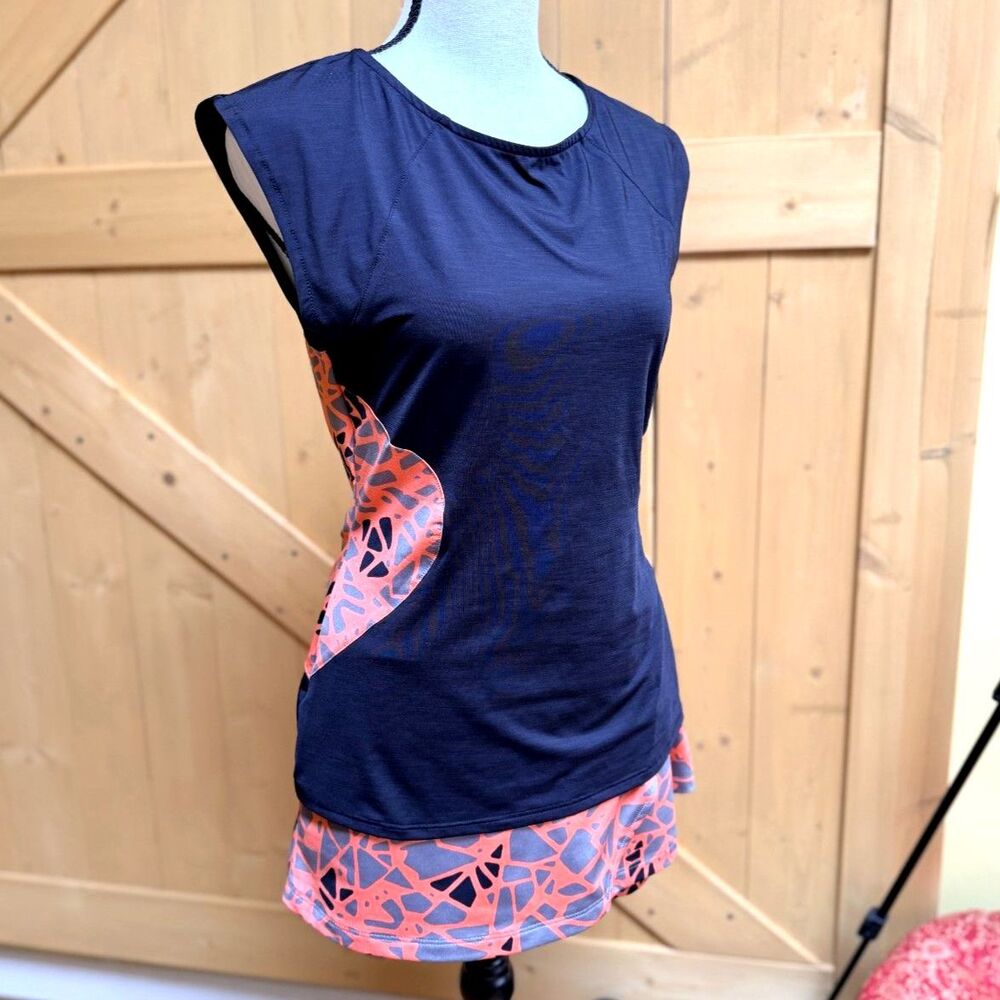 Eleven by Venus Williams Tennis Set S Blue Print Coral Skort & Top Athletic